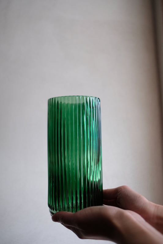 Cylinder Ribbed Vase