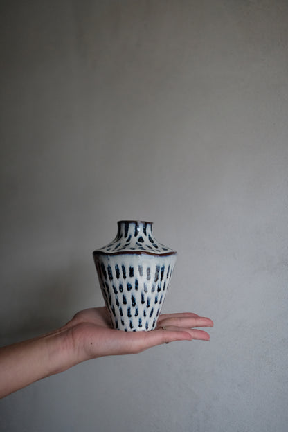 Ceramic Vase with Blue strokes