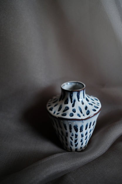 Ceramic Vase with Blue strokes